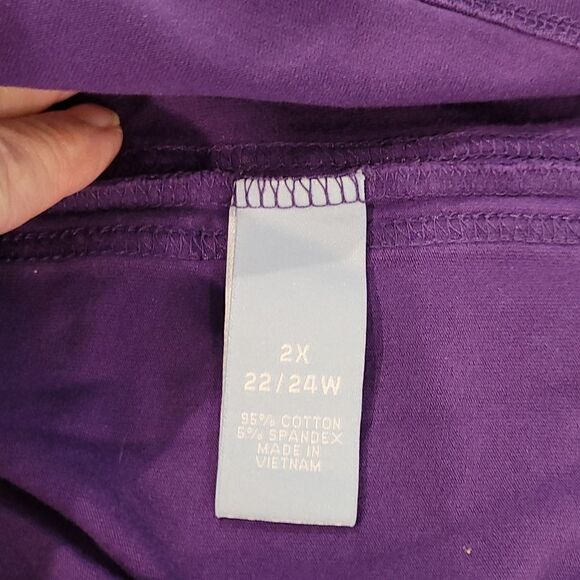 Liz & Me Sport 2X (22-24W) Purple Tee - Picture 5 of 8